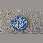cabochon in vetro rotondo 25 mm fiore 014 
