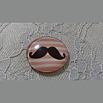 vetro cabochon rotondo 25 mm baffi 002 