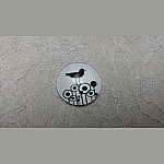 cabochon di vetro rotondo 20mm uccelli 018 