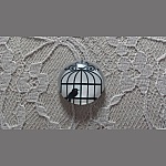 vetro cabochon rotondo 20mm uccelli 007 