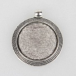 2 supporti per cabochon in argento da 25 mm, ciondoli con cabochon 71AS