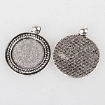 2 supporti per cabochon in argento da 20 mm, ciondoli cabochon 07AS 