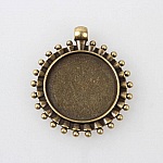 2 supporti per cabochon in bronzo da 25 mm, pendenti con cabochon 84AB 