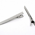 Confezione da 10 clip a coccodrillo - Argento 75 mm x 9 mm