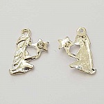 Charm segno zodiacale Virgo in metallo argentato N°04 con strass