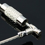 1 collana in filo rigido cablato mare verde chiusura a vite N°01