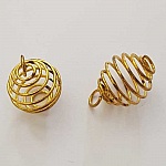 Gabbia a spirale perla 19 mm Oro N°06