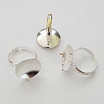 Supporto ad anello regolabile con piastra a 4 griffe argento N°01