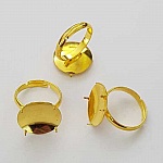 Supporto ad anello regolabile con piastra a 4 griffe argento N°02 Oro