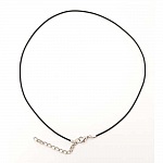 1 collana 48 cm rotonda in pvc 1,5 mm con chiusura a moschettone