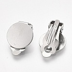 Clip porta orecchini in acciaio inox argento N°02