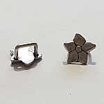 Perle passant fleur pour cuir épais régaliz 10 mm Argent N°03