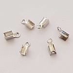 2 Embouts à coller Serres Cordons Argent Vieilli 4 x 3 mm N°01