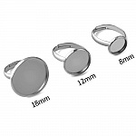 1 support bague plateau de 08 mm Argent Vieilli N°10