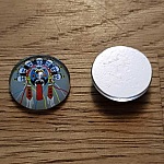 cabochon rond en verre 20mm divers 035