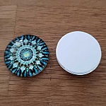 cabochon rond en verre 25mm divers 001