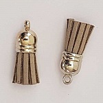 Pompon suédine uni 25 mm N°09 Gris