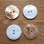 Bouton 2 trous Nacre 25 mm imprimé N°03