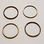 Perle rondelle plate anneau intercalaire métal argenté 055 Bronze