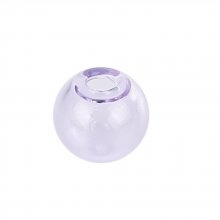 1 sfera di vetro rotonda da riempire 12 mm Viola
