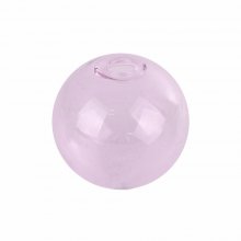 1 pallina di vetro rotonda da riempire 12 mm Rosa