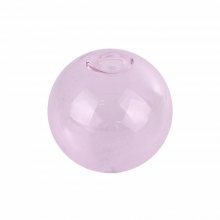 1 sfera di vetro rotonda da 16 mm Rosa da riempire