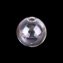 1 pallina di vetro rotonda da riempire 12 mm AB Clear