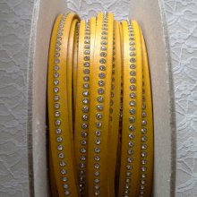 10 mm di pelle gialla Swarovski Strass per 20 cm