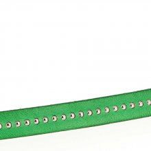 Palla di cuoio B-Verde 10 mm con catena a palline senza nichel da 20 cm