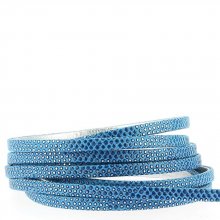 Cinturino a lucertola Azzurro/Argento 05 mm per 20 cm