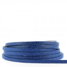 Cinturino in lucertola blu reale/oro 05 mm per 20 cm