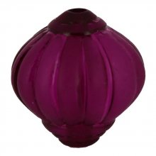 Perla Lucite Lampion forma striata Aubergine