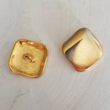 Pulsante quadrato d'oro 22 mm N°08
