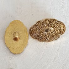 Bottone ovale d'oro 18 mm N°13
