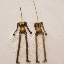 Corpo di bambola in metallo, colore bronzo 9 cm