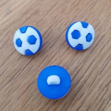 Bottone da calcio fantasia per bambini N°03 blu scuro