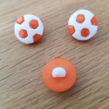 Bottone fantasia per bambini calcio N°07 arancione