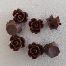 Fiore sintetico 09 mm N°01-16 Marrone scuro