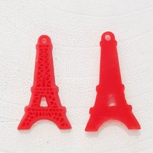 Ciondolo Torre Eiffel in resina rossa