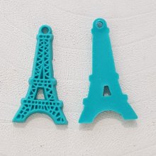 Ciondolo Torre Eiffel in resina turchese