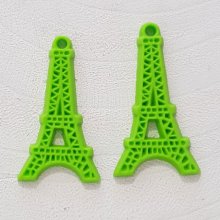 Ciondolo Torre Eiffel in resina Verde