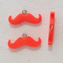 Ciondolo Moustache N°12 Arancione Fluorescente