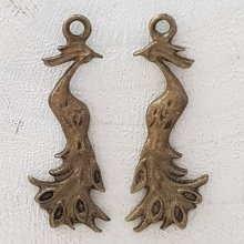 Ciondolo a forma di pavone in metallo bronzo-03 