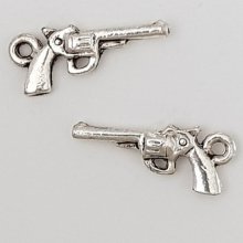 Charm pistola revolver N°01 Argento