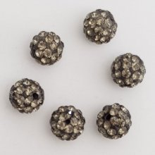 Perlina in resina stile shamballa 10 mm N°01