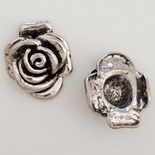 Charm floreale in metallo N°018 Argento