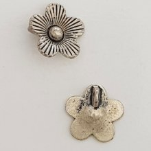 Charm floreale in metallo N°041 Argento