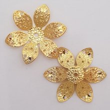 Charm a fiore in metallo N°058 Oro