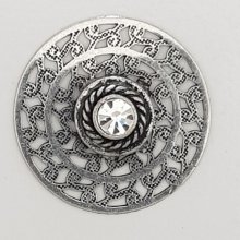 Charm floreale in metallo N°060 Argento
