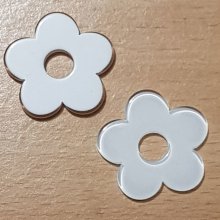 Fiore sintetico 27 mm Bianco